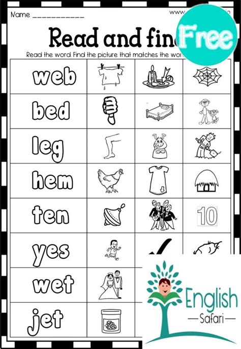 Short vowel worksheet aeiou FREE www.englishsafari.in | Three letter