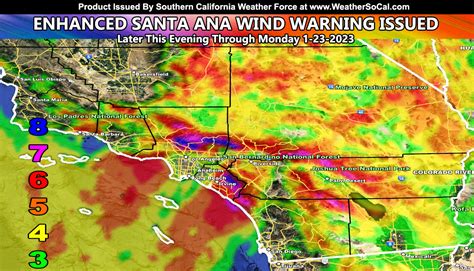 Enhanced Santa Ana Wind Warning Issued For The Southern California And Las Vegas Prone Zones For
