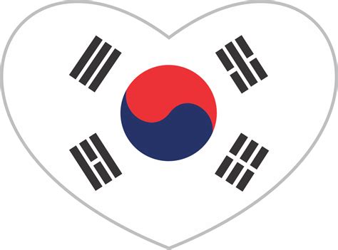 Free Coreano Bandera Corazón Forma Png 22111770 Png With Transparent