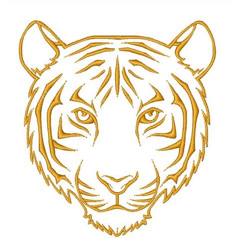 Tiger Head Outline Embroidery Designs Machine Embroidery Designs At
