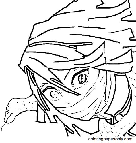Obanai Iguro From Demon Slayer Coloring Page Anime Coloring Pages