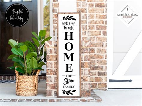 Welcome Porch Sign Svg Welcome To Our Home Sign Svg Porch Etsy