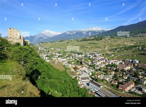 Switzerland Canton Of Valais Sion Castle Tourbillon Xiii On The