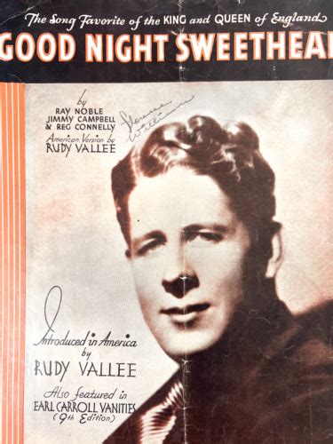 1931 Good Night Sweetheart Ray Noble American Rudy Vallee Vintage Sheet