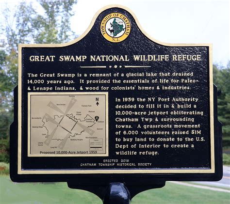 Renna Media The Great Swamp National Wildlife Refuge Historic Marker