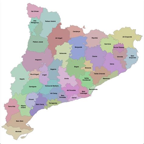 Cataluña Mapa Politico Mapa