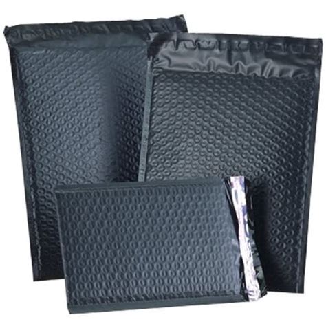 Four Black Padded Envelopes Are Shown