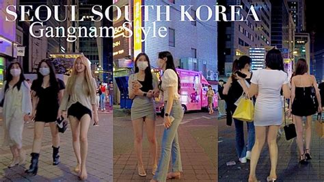 4k Saturday Night Walking In Gangnam Streets Street Fashion