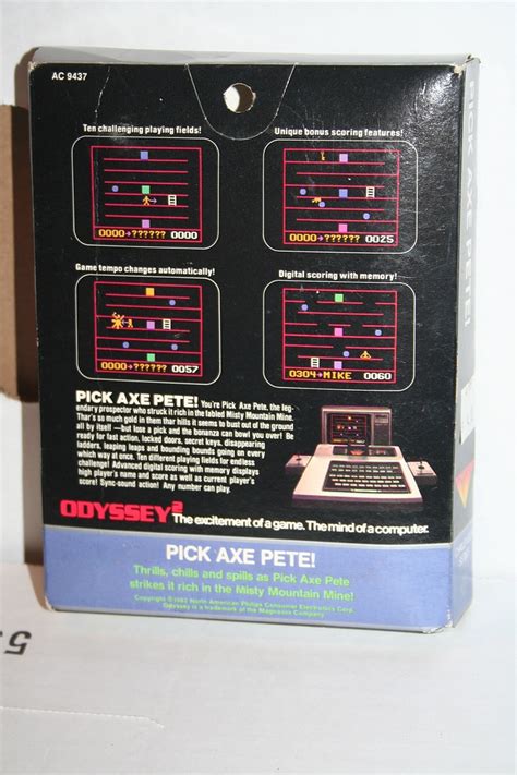 Magnavox Odyssey 2 Pick Axe Pete Parry Game Preserve