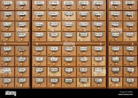 Old Library Index Card Hi Res Stock Photography And Images Alamy
