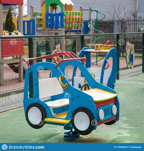 Car Swing In The Playground Stock Image Image Of Park Outside 178690647