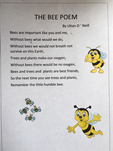 Buzzing Bee Poems Of The Week