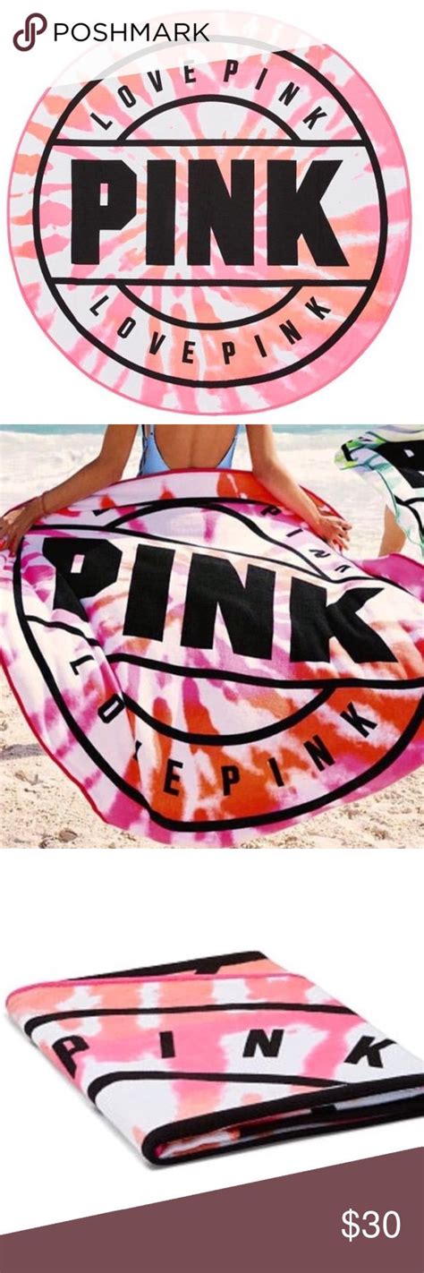 New Victorias Secret Pink Round Beach Towel Secret Pink Beach Towel