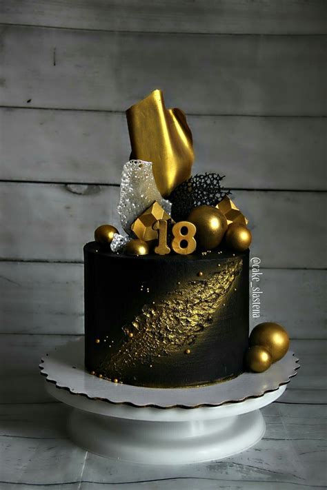 Black And Gold Textured Birthday Cake Buttercream Cake Fondant Cakes Cupcake Cakes Cake