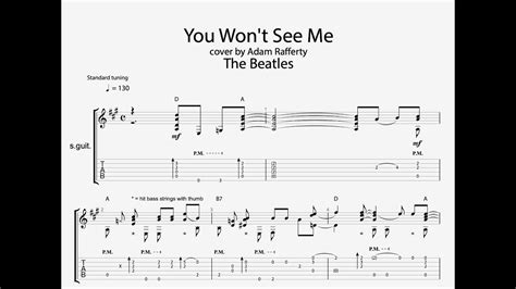 You Won T See Me The Beatles Adam Rafferty Custom Guitar Transcription Youtube