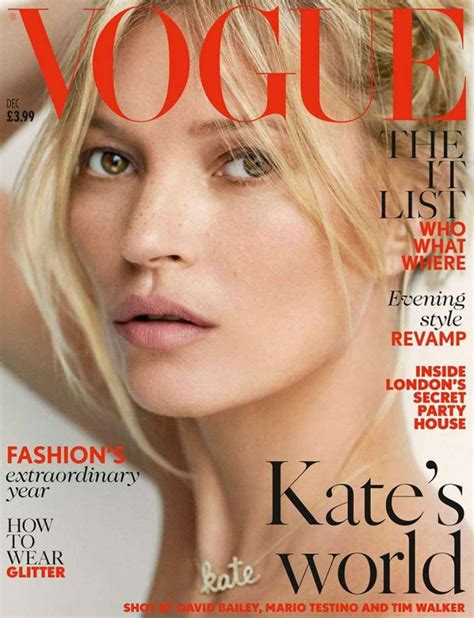 Kate Moss Vogue Magazine Uk December 2015 Cover