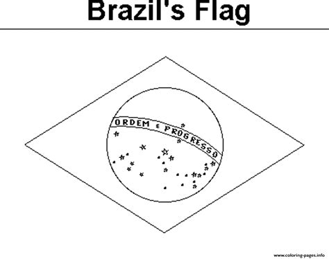 Brazilian Flag Coloring Page