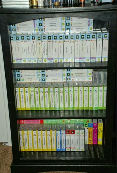 This idea and adapted it. Craft Room Cricut Cartridges Storage Up Close View ...