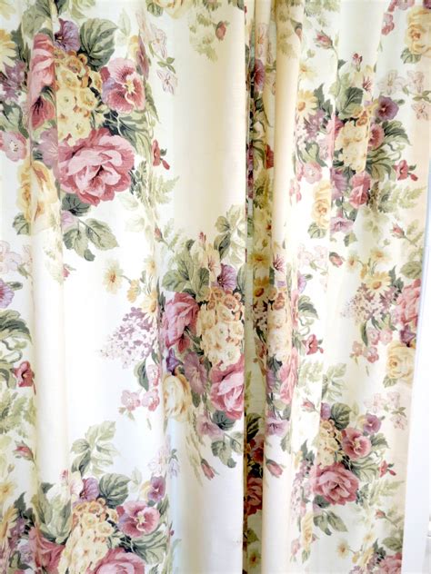 Vintage Shower Curtain Shabby Chic Shower Curtain Vintage Floral French