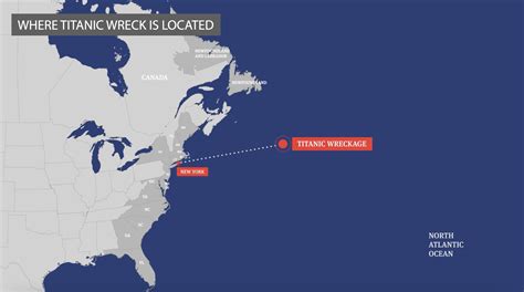 Where Is Titanic Wreck Map Shows Location In Atlantic