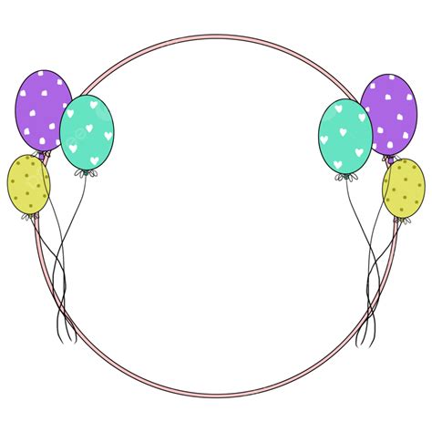 Original Png Image Original Colorful Balloon Border Side Frame