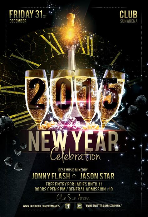 A New Years Celebration Flyer Or Poster Design By Paolavideos