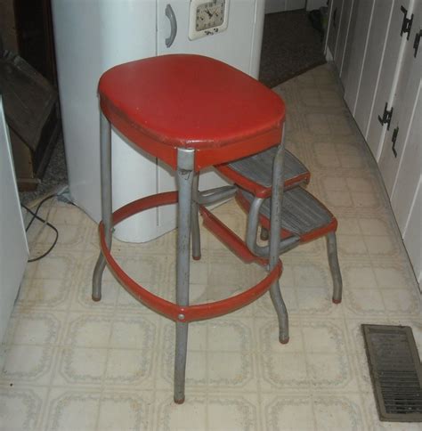 Vintage Cosco Kitchen Folding Step Stool With Bo Back Collectors Weekly