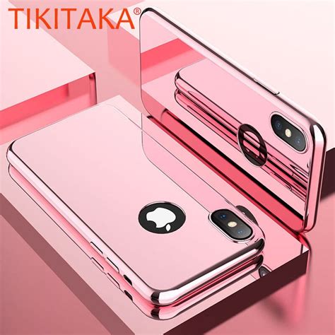 Plating Mirror 360 Full Protection Case For Iphone X Cover Ultra Thin 3