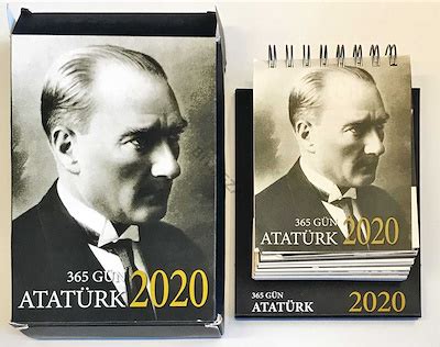 2020 Tarihli Her Yaprağı Atatürk Görselli 365 Gün Masa Takvim Spiralli