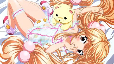 Wallpaper Illustration Blonde Long Hair Anime Girls Looking At Viewer In Bed Cartoon