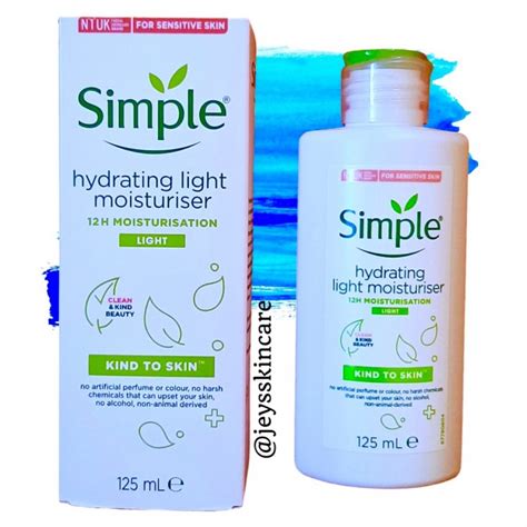 Simple Hydrating Light Moisturiser Buy Online Skincare