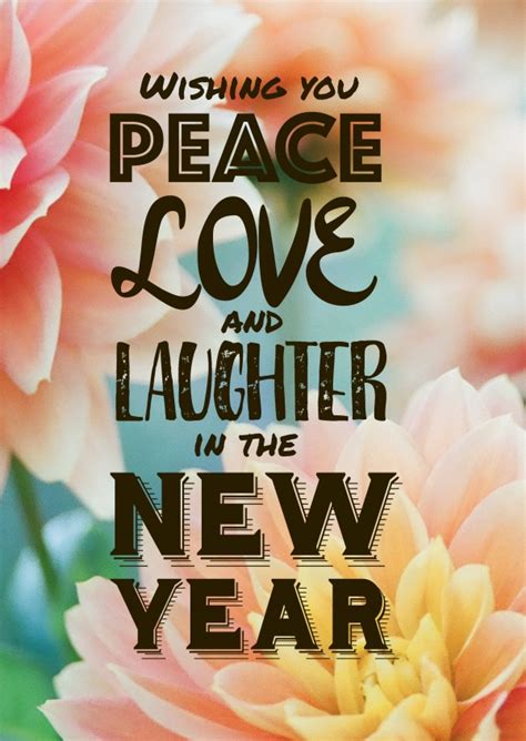 Wishing You Peace Love And Laughter In The New Year Frohes Neues Jahr