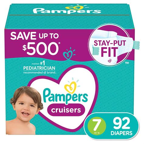 Pampers Cruisers Diapers Size 7 41 Pounds 92 Count