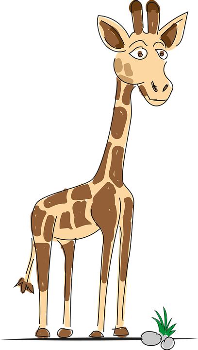 长颈鹿 卡通长颈鹿 卡通动物 免费矢量图形pixabay