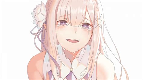 Download 1600x900 Wallpaper Crying Emilia Rezero Anime