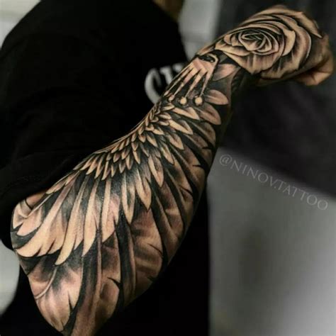 Top 77 Angel Wing Sleeve Tattoo Best Vn