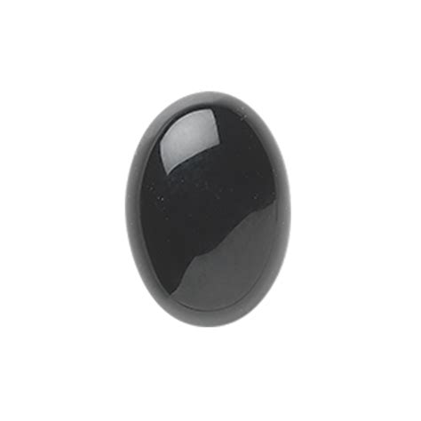 Cabochon Black Onyx Dyed 14x10mm Calibrated Oval B Grade Mohs