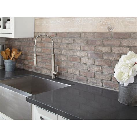 The installation will be just easy although you are not faux brick is a wonderful option for warm kitchen backsplash ideas. Rushmore Thin Brick Panel Ledger in 2020 | Brick kitchen ...