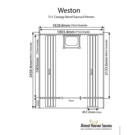 Almost Heaven Weston 6 Person Barrel Steam Sauna Costco Uk