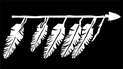 Vinyl Decal Arrow And Feathers Native American Country Bumper Etsy