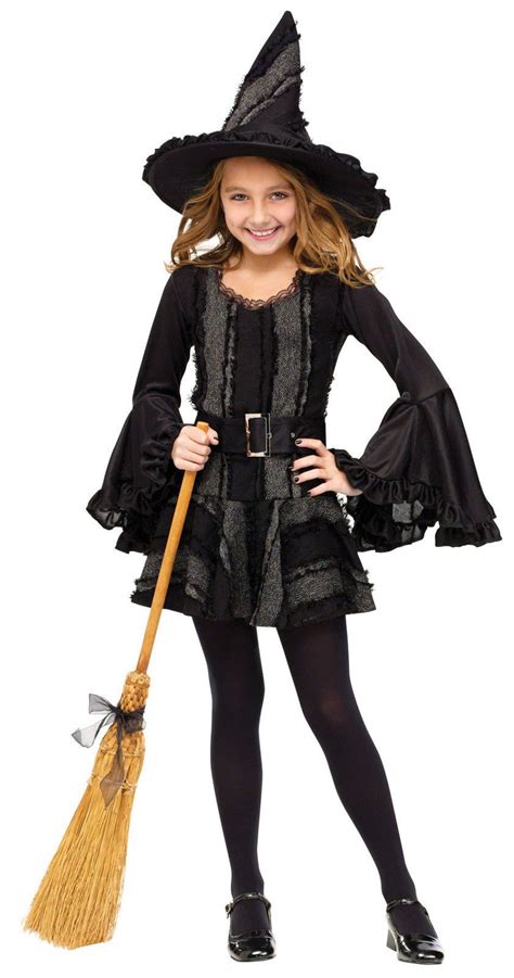 Stitch Witch Cute Halloween Classic Costume Girls Dress Hat Belt Medium