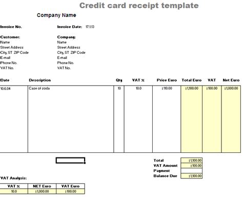 Downloadable credit card authorization form & information (free template). Credit Card Receipt Template - Word - Free Receipt ...
