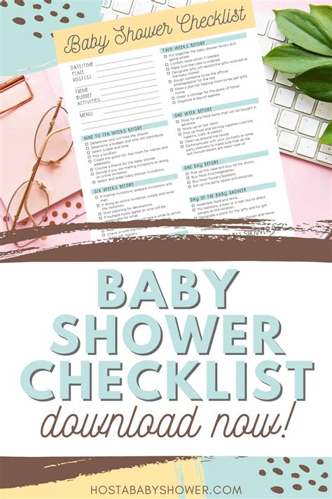 Free Printable Baby Shower Checklist Host A Baby Shower