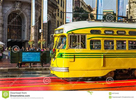 Historic Street Car Transporting Passengers Editorial Photography
