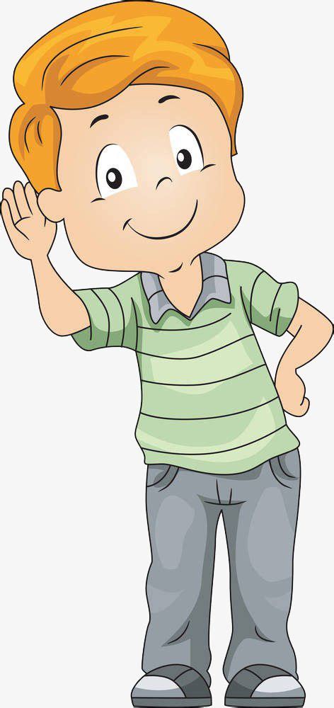 Raise Your Ears And Hear The Boy Boy Clipart Cartoon Hand Painted