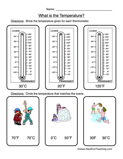 Reading A Thermometer Worksheet By Teach Simple
