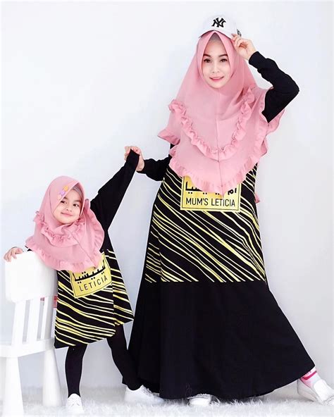 26 Setelen Model Gamis Couple Ibu Dan Anak Modis Hijabtuts