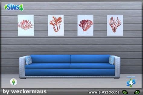 Blackys Sims 4 Zoo Sea Breeze Paintings 2 By Weckermaus • Sims 4