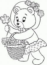 Coloring Bear Flower Pages Collecting Tubby Mr Bulkcolor Noddy Bucket sketch template