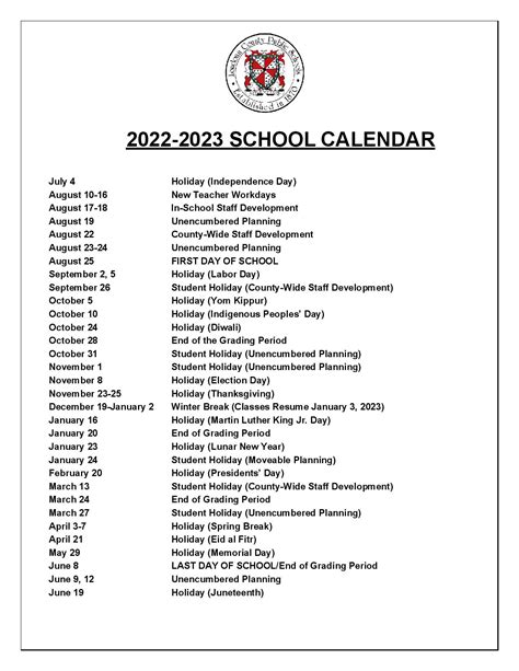 Loudoun County Public Schools Calendar 2022 2023